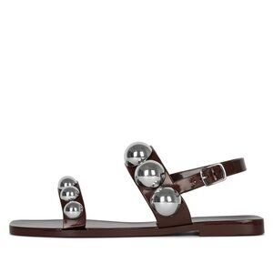 Jeffrey Campbell Gum Drop Brown Silver Women’s Jelly Sandals 
Sz 8 NIB